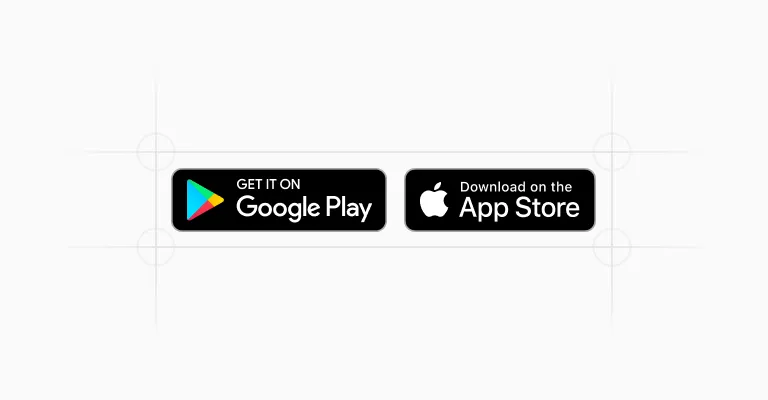Mobile app store buttons